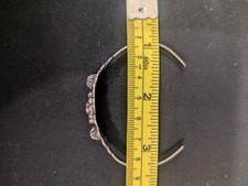 Vintage Fred Harvey Era Navajo STERLING TURQUOISE CUFF Bracelet Sun Medallion  - Additional view 7