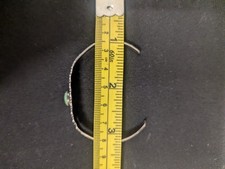 Vintage Fred Harvey Era Navajo STERLING TURQUOISE CUFF Bracelet Sun Medallion - Additional view 6