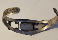 Fred Harvey Turquoise Sterling Cuff Navajo Bracelet Green Southwest Unique Rope - Additional view 13