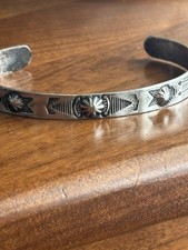 Fred Harvey Era Navajo Native American Sterling Silver DESIGN Cuff Bracelet - Additional view 5