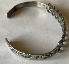 Vintage Fred Harvey Style Tourist Nickel Silver Cuff Bracelet - Additional view 1