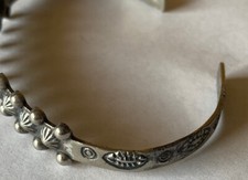 Vintage Fred Harvey Style Tourist Nickel Silver Cuff Bracelet - Additional view 2
