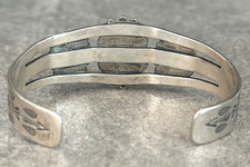 Vintage Native American FRED HARVEY Navajo Turquoise Sterling Silver bracelet - Additional view 6