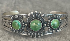 Vintage Native American FRED HARVEY Navajo Turquoise Sterling Silver bracelet