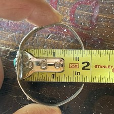 Fred Harvey Era Old Pawn Sterling Silver Turquoise Navajo Style Cuff Bracelet - Additional view 11