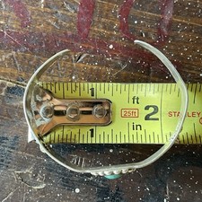 Fred Harvey Era Old Pawn Sterling Silver Turquoise Navajo Style Cuff Bracelet - Additional view 8