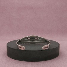 fred harvey era sterling silver turquoise thunderbird cuff bracelet size 5.75in - Additional view 2