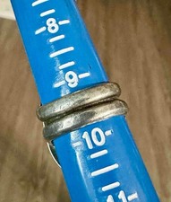 Large Fred Harvey Era Greasy Green Turquoise & Sterling Silver Ring Sz. 9.25 - Additional view 11