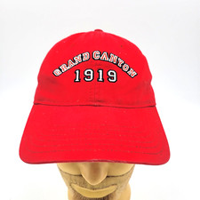 Fred Harvey Trading Grand Canyon 1919 Hat Red Strapback 100% Cotton Embroidered