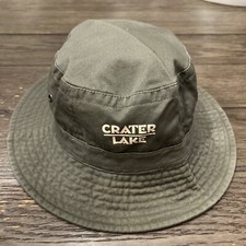 Crater Lake Fred Harvey Trading Co. Bucket Hat Vented Packable 100% Cotton Sz L