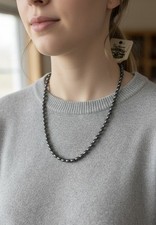 Vintage Fred Harvey Trading Co Hematite Bead Necklace w/ Original Tag - Additional view 3