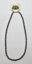 Vintage Fred Harvey Trading Co Hematite Bead Necklace w/ Original Tag