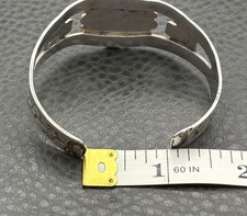 VTG Fred Harvey Era Sterling Silver Green Turquoise Arrow Bird Cuff Bracelet 6.5 - Additional view 8