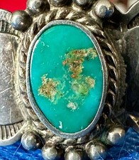 Fred Harvey Era Maisel's Indian Trading Post Sterling & Green Turquoise Bracelet - Additional view 2