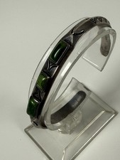 Navajo Fred Harvey Era Silver Cerrillos Turquoise Whirling Log Cuff - Additional view 11