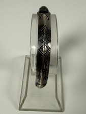 Navajo Fred Harvey Era Silver Cerrillos Turquoise Whirling Log Cuff - Additional view 13
