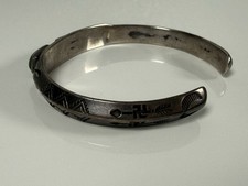 Navajo Fred Harvey Era Silver Cerrillos Turquoise Whirling Log Cuff - Additional view 5