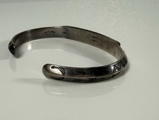 Navajo Fred Harvey Era Silver Cerrillos Turquoise Whirling Log Cuff - Additional view 7