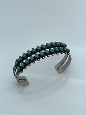Fred Harvey Bell Trading Sterling Silver 925 Turquoise Cuff Bracelet - Additional view 3
