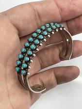 Fred Harvey Bell Trading Sterling Silver 925 Turquoise Cuff Bracelet - Additional view 4
