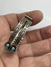 Fred Harvey Bell Trading Sterling Silver 925 Turquoise Cuff Bracelet - Additional view 8