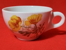ATSF Santa Fe Railroad Syracuse China California Poppy Fred Harvey Cup & Saucer  - Additional view 3
