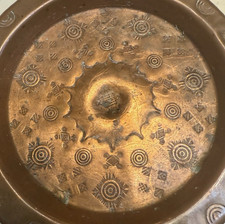 Rare vintage Fred Harvey era Navajo hand hammered copper tea tray - Additional view 3