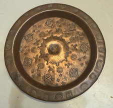 Rare vintage Fred Harvey era Navajo hand hammered copper tea tray