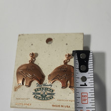 Copper Bear Earrings Fred Harvey Trading Company Made In Usa - Additional view 2