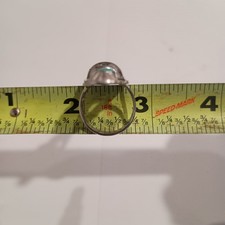 Vintage Navajo Sterling Silver Turquoise Bar Ring Fred Harvey Era Thunderbird  - Additional view 8