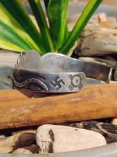 Navajo Fred Harvey Era 1930's Green Turquoise Rattlesnake Whirling Log Silver... - Additional view 15