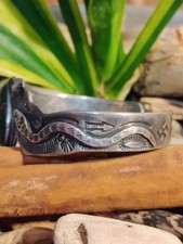 Navajo Fred Harvey Era 1930's Green Turquoise Rattlesnake Whirling Log Silver... - Additional view 16