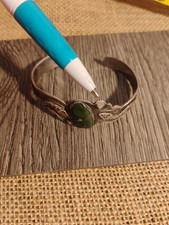 Navajo Fred Harvey Era 1930's Green Turquoise Rattlesnake Whirling Log Silver... - Additional view 22