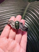 Navajo Fred Harvey Era 1930's Green Turquoise Rattlesnake Whirling Log Silver... - Additional view 6