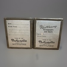 🖼️✨ Vintage 1930s–40s Photomatic Metal Photo Portraits Fred Harvey Pair - Additional view 1