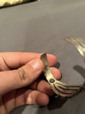 VTG Sterling Silver Turquoise BELL TRADING POST Cuff Bracelet Fred Harvey - Additional view 6