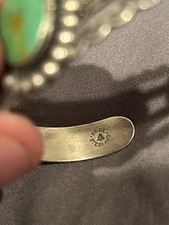 VTG Sterling Silver Turquoise BELL TRADING POST Cuff Bracelet Fred Harvey - Additional view 7