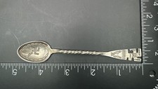 Antique Navajo Native American Whirling Logs Fred Harvey Era Silver Spoon - Additional view 1