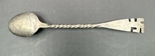 Antique Navajo Native American Whirling Logs Fred Harvey Era Silver Spoon - Additional view 2