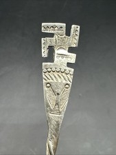 Antique Navajo Native American Whirling Logs Fred Harvey Era Silver Spoon - Additional view 3
