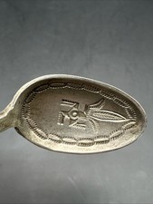 Antique Navajo Native American Whirling Logs Fred Harvey Era Silver Spoon - Additional view 6