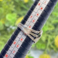 Atq Fred Harvey Era Navajo Hand Made Sterling Silver Crossed Arrows Ring Size 8 - Additional view 5