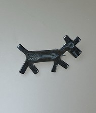 Vintage Horse Dog Fred Harvey Style Native American Art Pin - Additional view 3