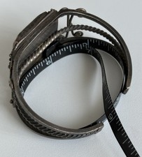 VTG 1940s Navajo Cuff Bracelet Fred Harvey Era Petrified Wood Native American SS - Additional view 11