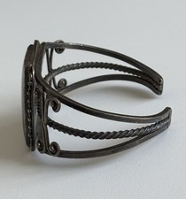 VTG 1940s Navajo Cuff Bracelet Fred Harvey Era Petrified Wood Native American SS - Additional view 7