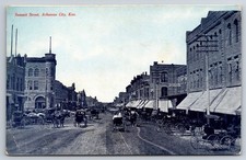 Summit Street Arkansas City Kansas KS Fred Harvey 1910 Postcard