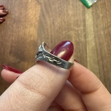 vintage Fred Harvey Era sterling silver Thunderbird ring Size 7.5 - Additional view 3