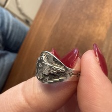 vintage Fred Harvey Era sterling silver Thunderbird ring Size 7.5 - Additional view 9