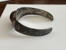 Vintage Fred Harvey Era Sterling Silver Concho Dome Cuff Bracelet 20 G (26-1) - Additional view 6