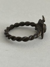 Sterling Silver Green Turquoise Baby Ring Fred Harvey Zuni Ring - (26-1) - Additional view 1